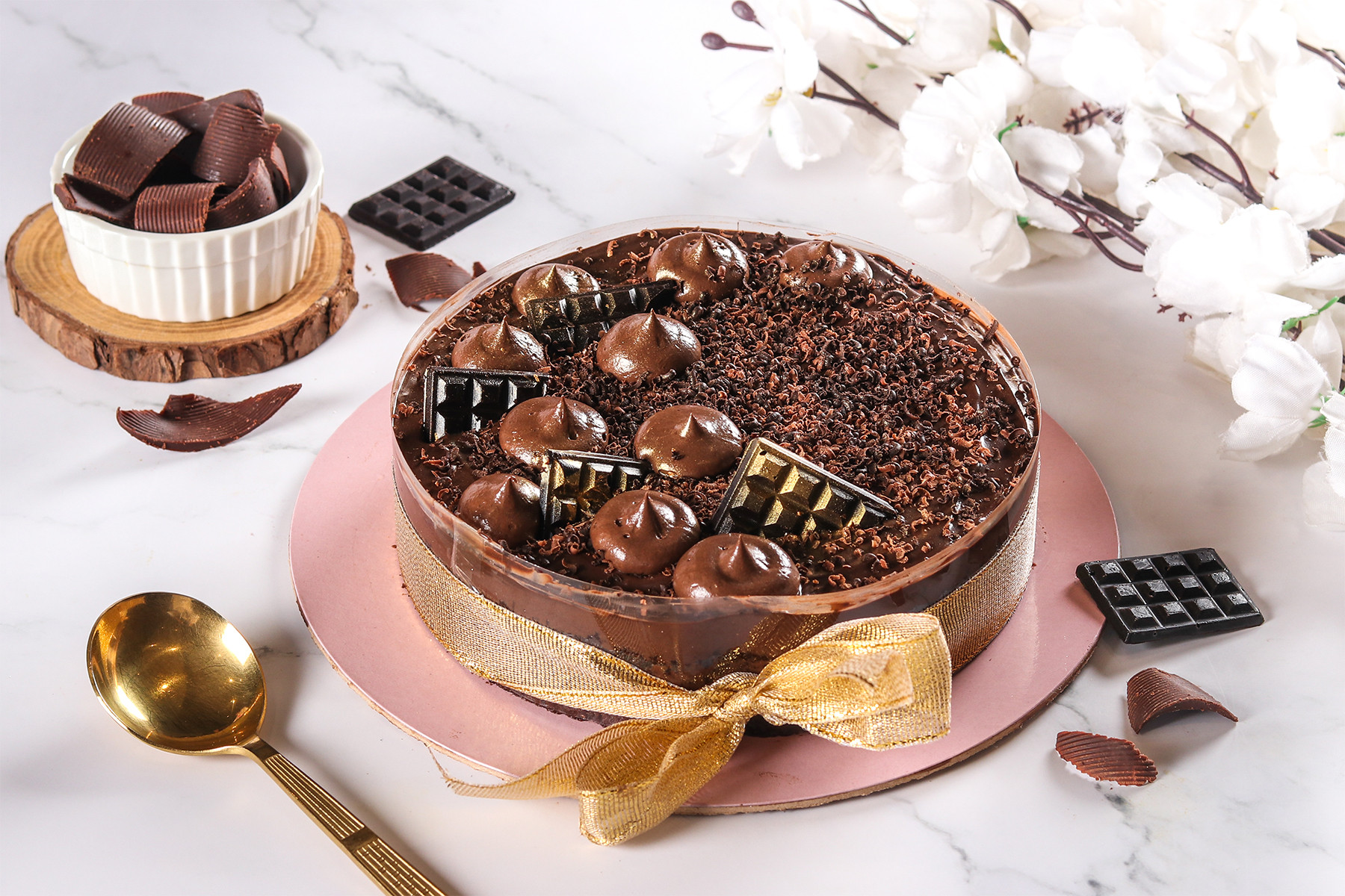 Sugar Free Dark Chocolate Truffle Cake