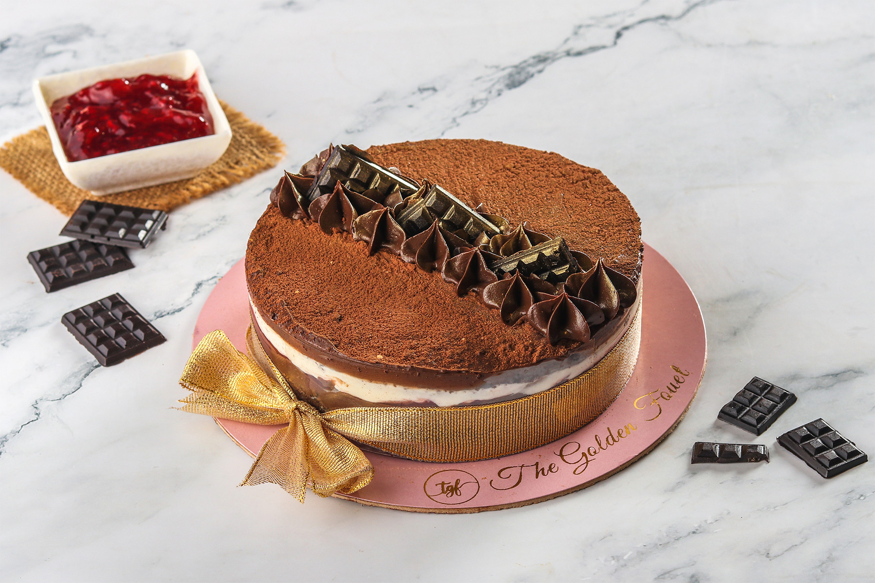 Sugar free Rich Chocolate Raspberry Mascarpone Cake