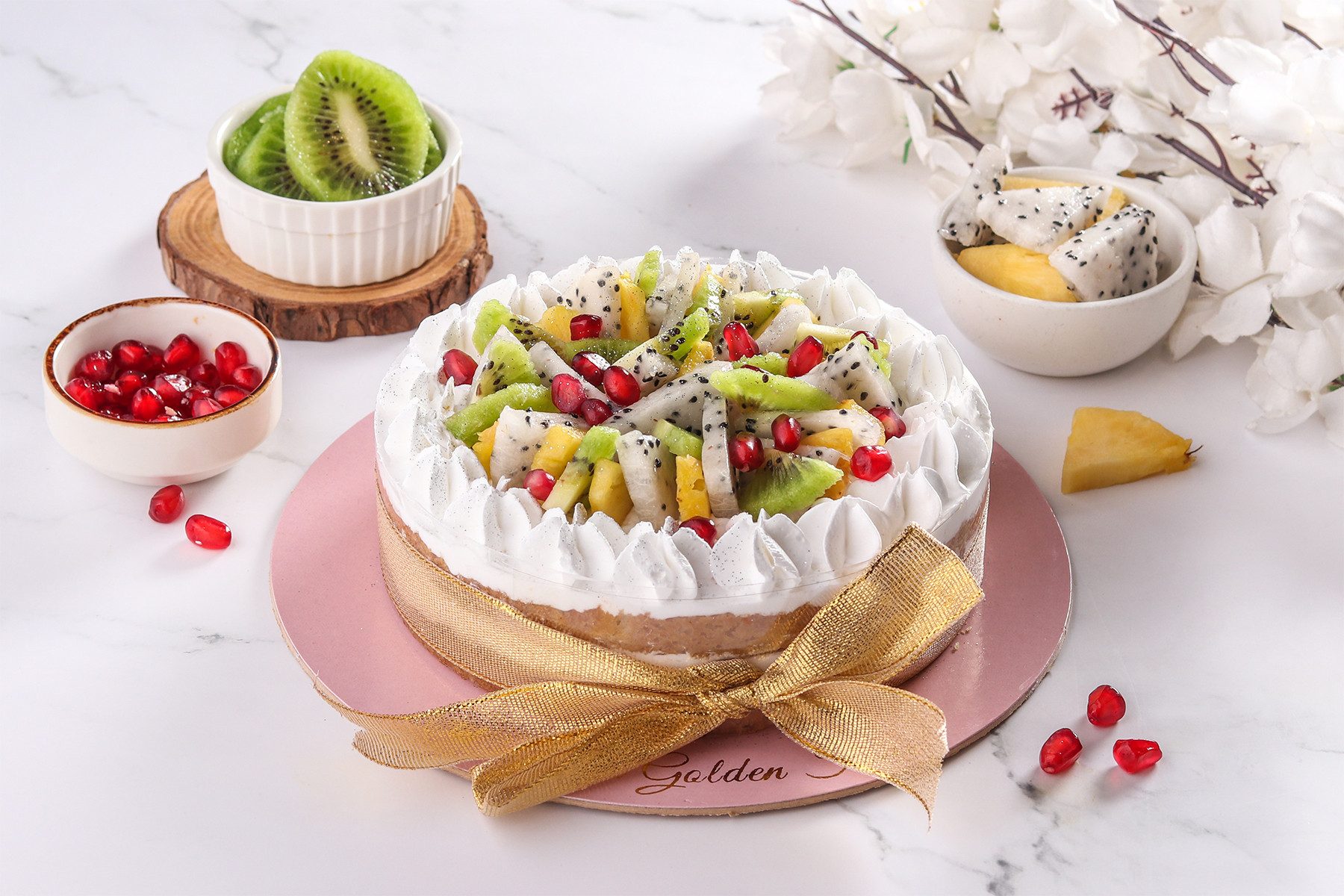 Vegan Sugar Free Mixed Fruit Harvest Cake