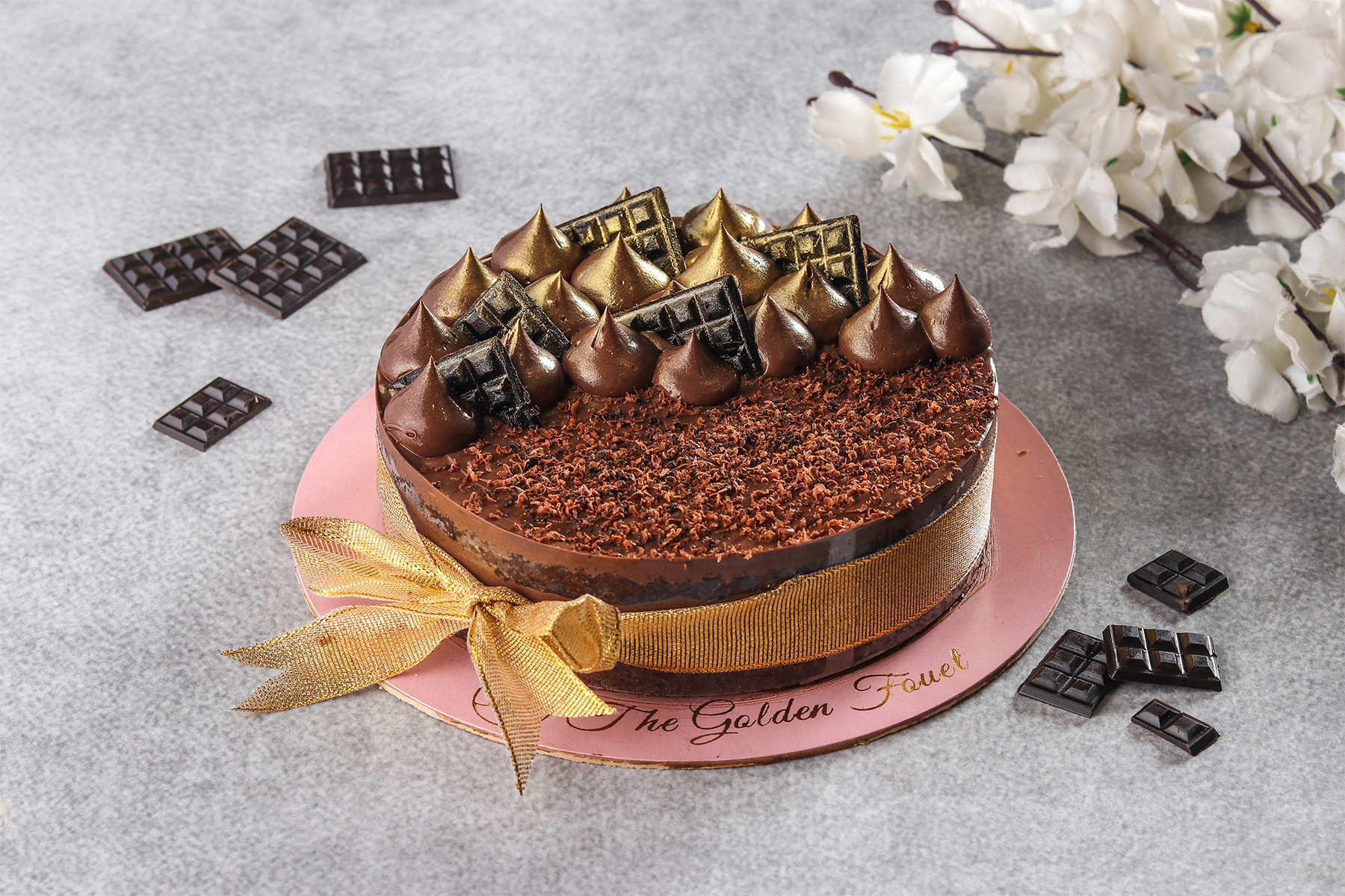 Vegan Sugar Free Dark Chocolate Eruption Cake