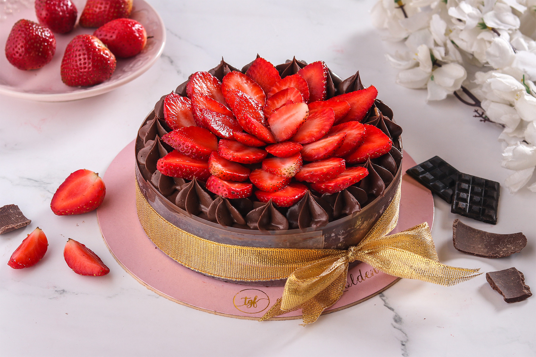 Chocolate Strawberry Overload Layered Cake