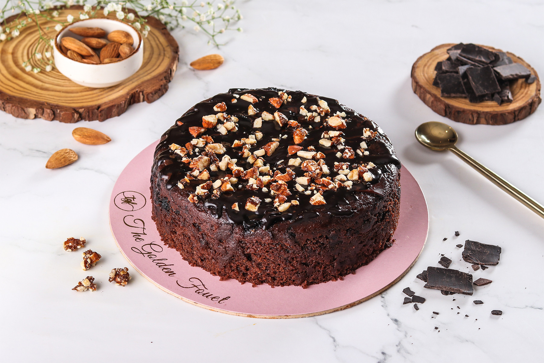 Sugar Free Chocolate Almond Praline Tea Cake