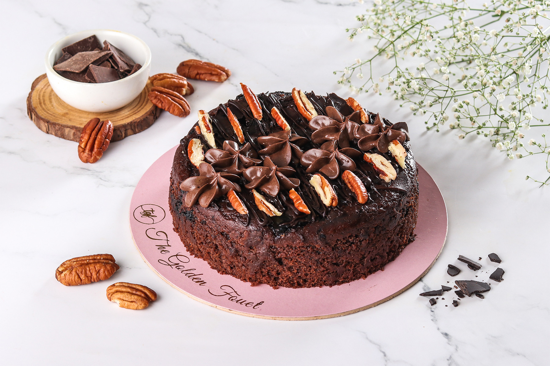 Sugar Free Chocolate Pecan Nut Praline Tea Cake
