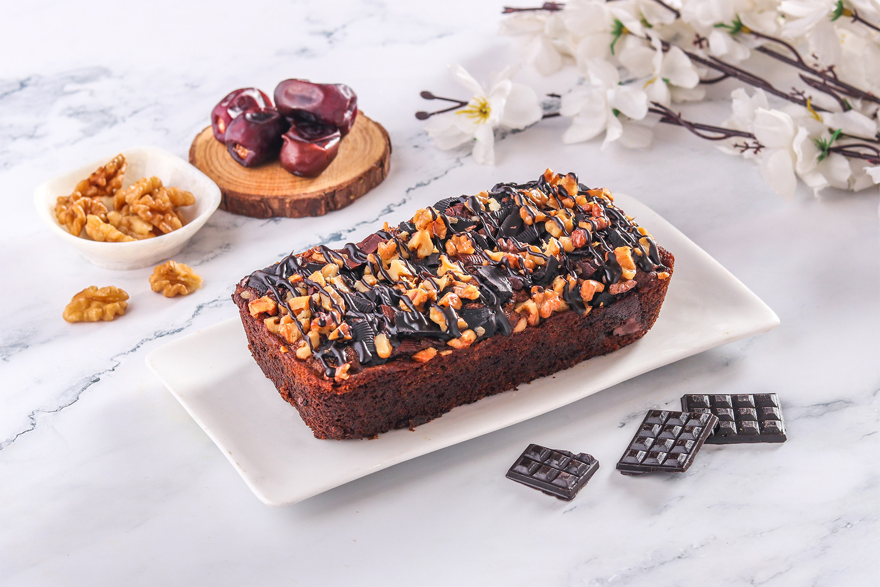 Sugar Free Choco Dates and Walnut Loaf