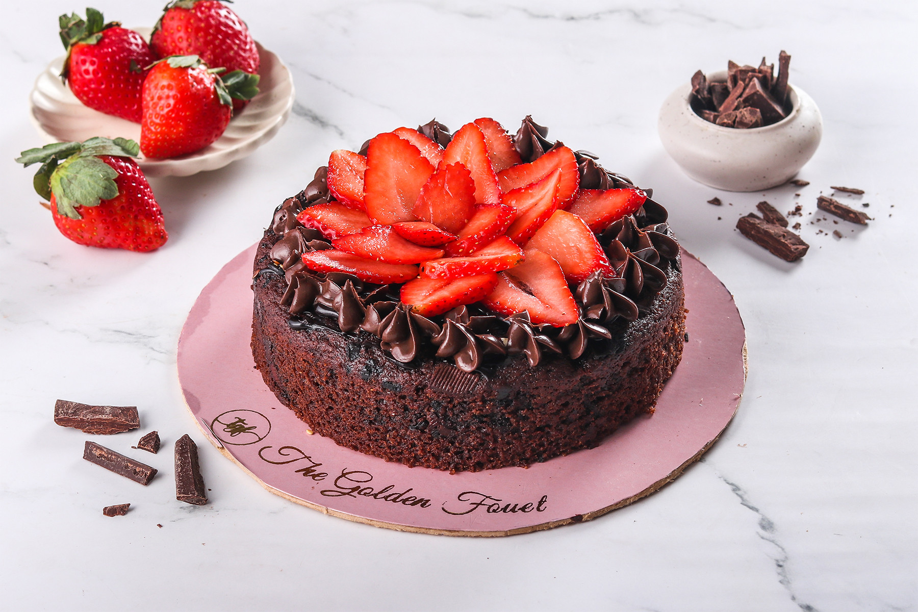 Sugar free Chocolate strawberry tea cake