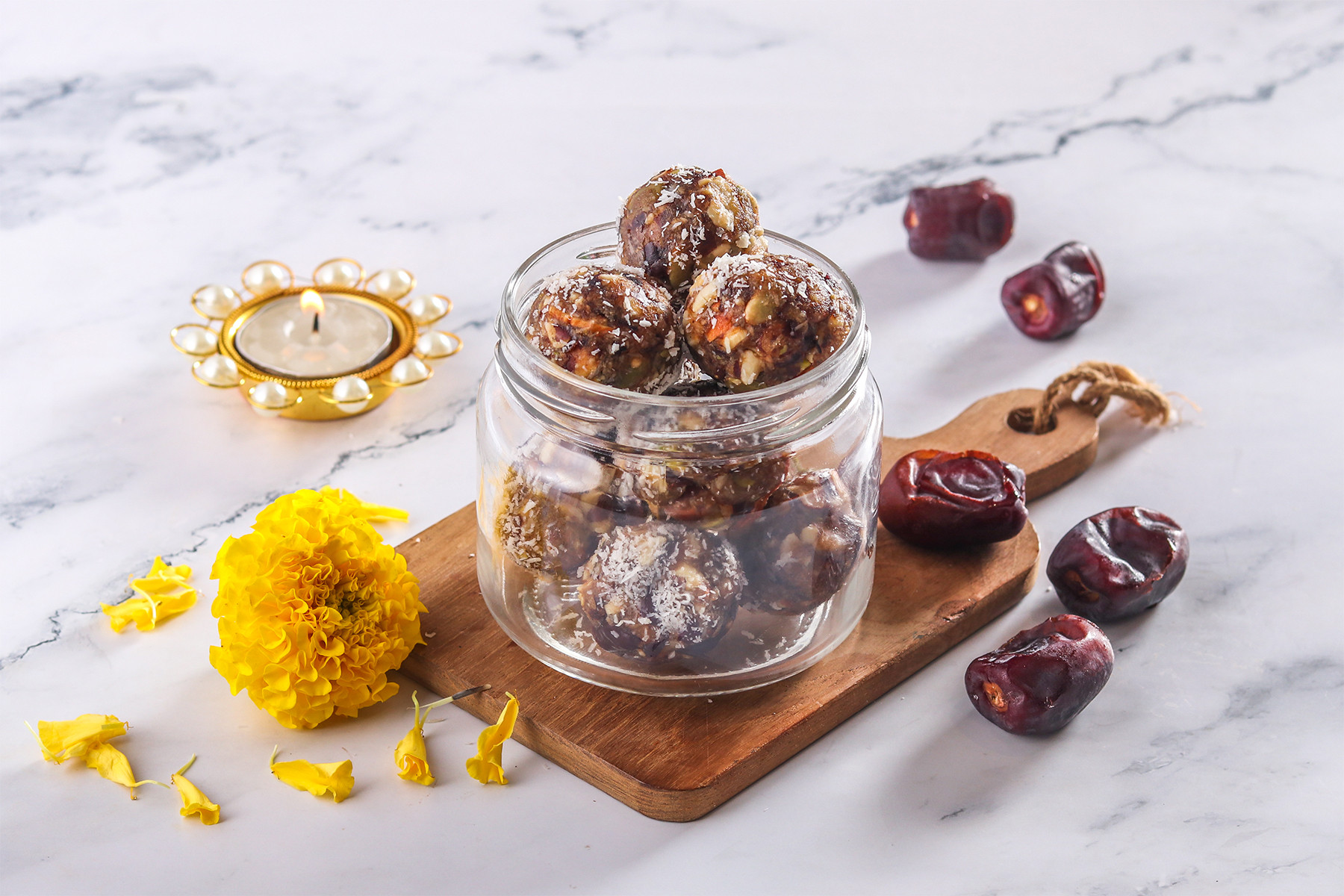 NAVRATRI Fasting Dates and Nuts Laddus [9 Pieces]