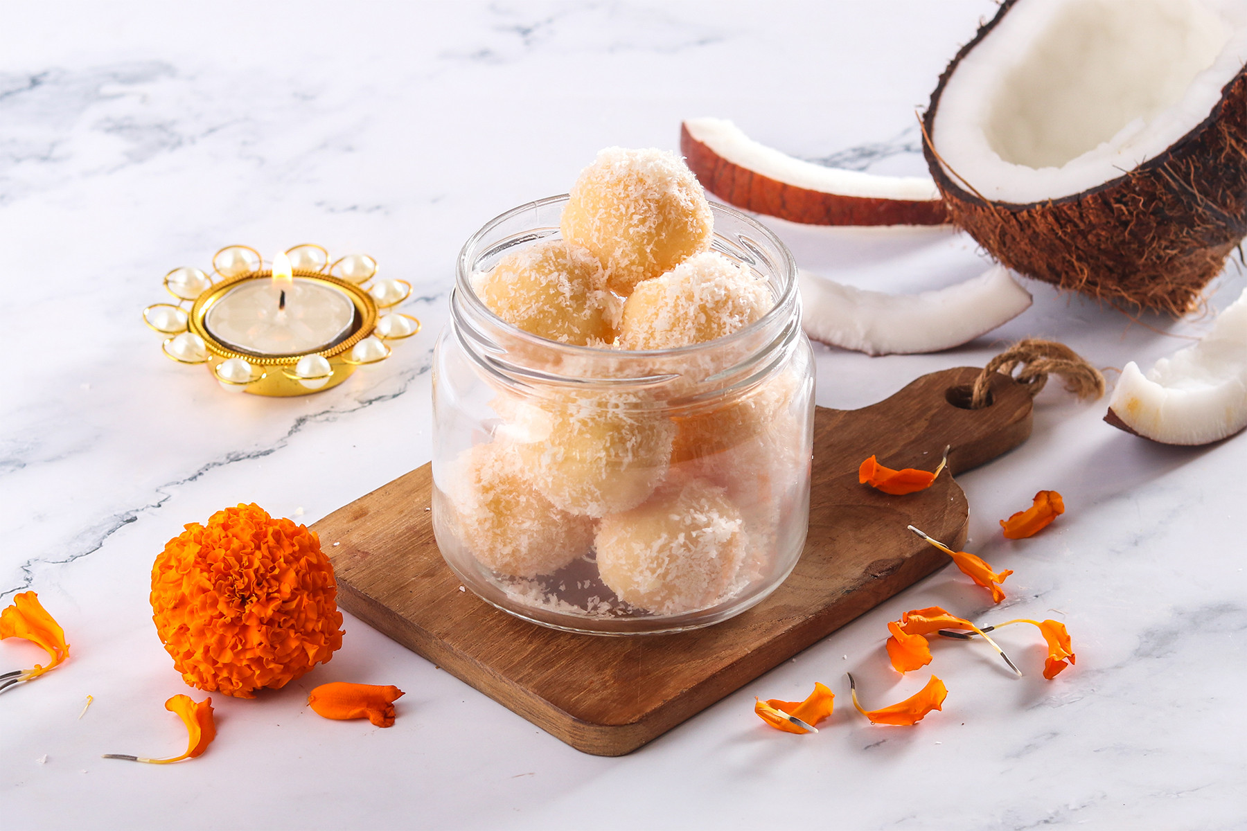 NAVRATRI fasting special coconut laddoos