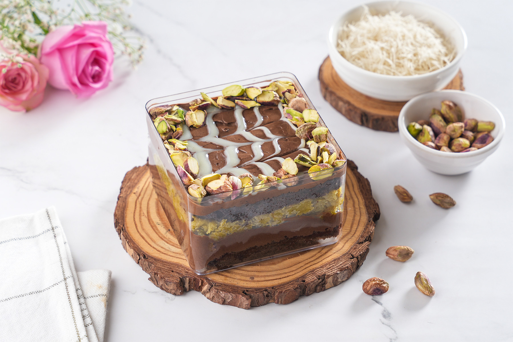 Dubai's Viral Choco Pistachio Kunafa Tub (Sugar free)